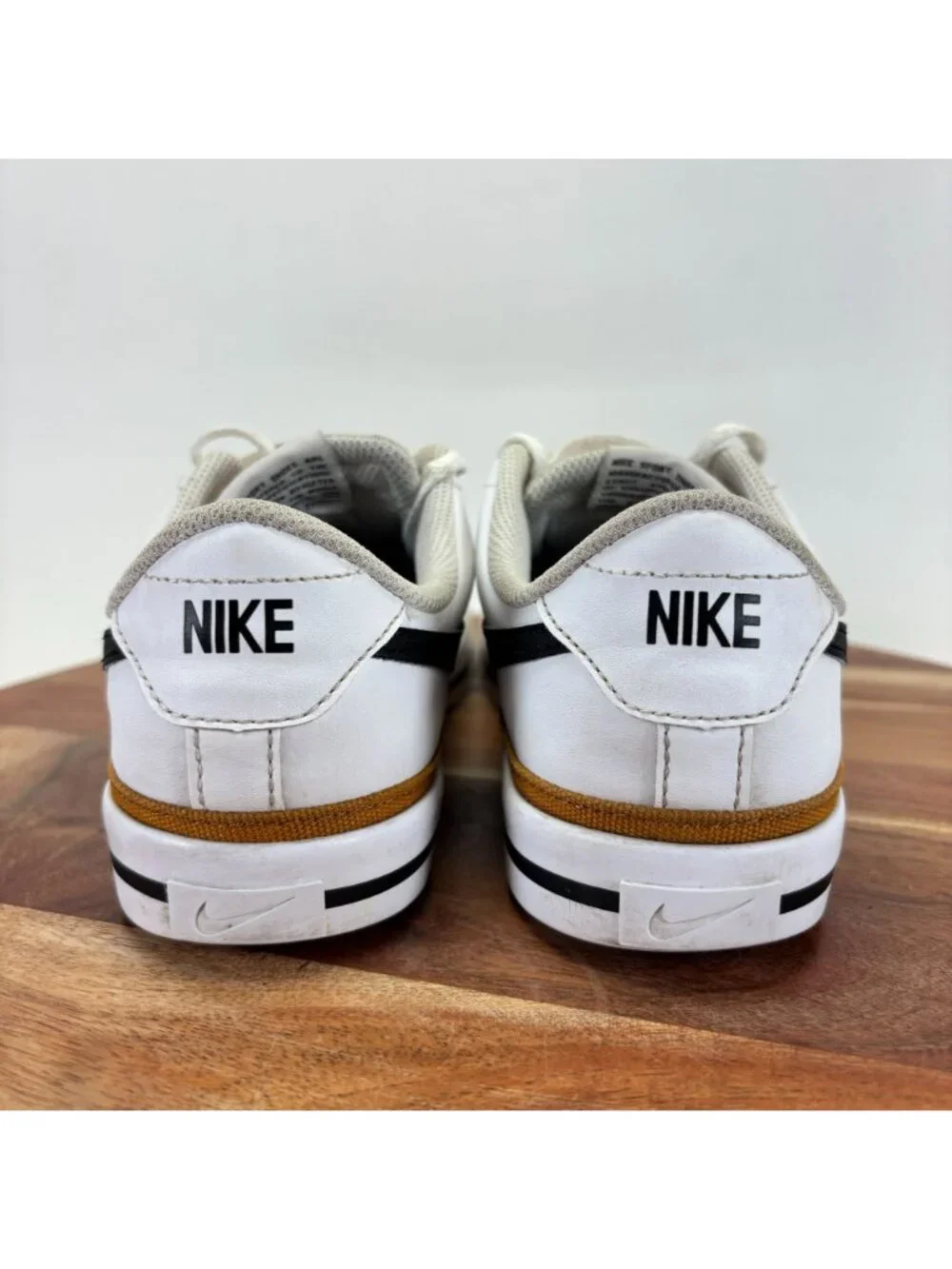Nike Youth Size 6Y Court Legacy White/Desert Ochre/Black Casual Shoes DA5380-102